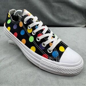 Converse Miley Cyrus Chuck Taylor Low Women’s Size 7 Polka Dot Black